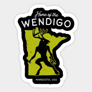 Home of the Wendigo - Minnesota USA Sticker